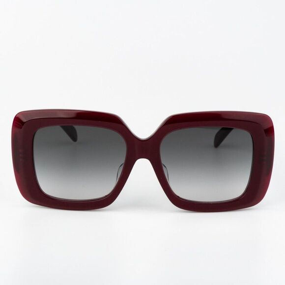NEW Celine CL40263F 69B 3 DOTS Bordeaux Gradient Smoke Geometric Sunglasses - Picture 3 of 10